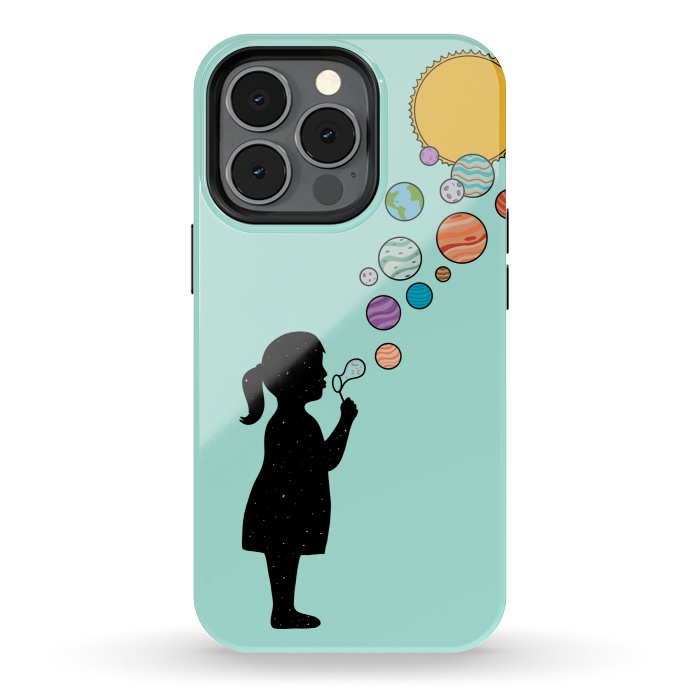 iPhone 13 pro StrongFit Planets bubbles by Coffee Man