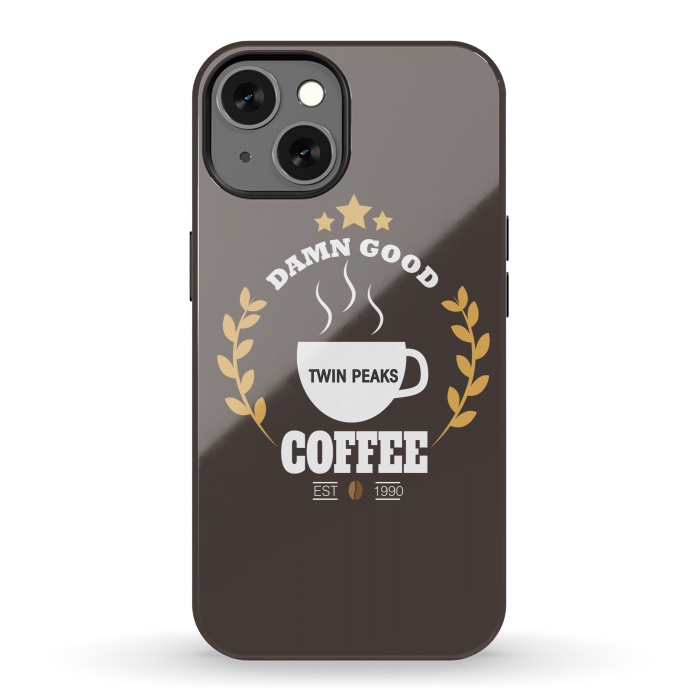 iPhone 13 StrongFit Twin Peaks Damn Good Coffee by Alisterny