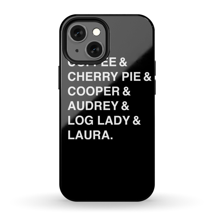 iPhone 13 mini StrongFit Twin Peaks Coffee & Cherry  by Alisterny