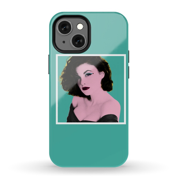 iPhone 13 mini StrongFit Twin Peaks Audrey Horne Pop Art by Alisterny
