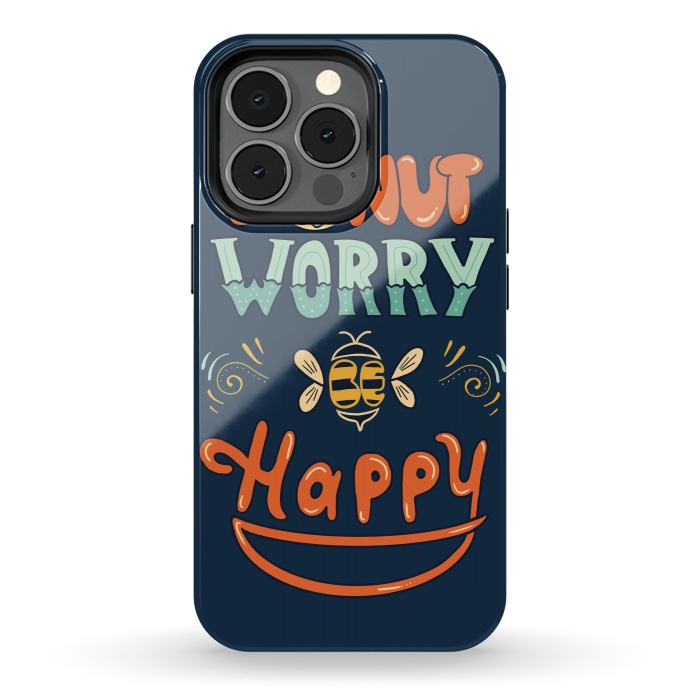 iPhone 13 pro StrongFit Donut Worry Be Happy by Coffee Man