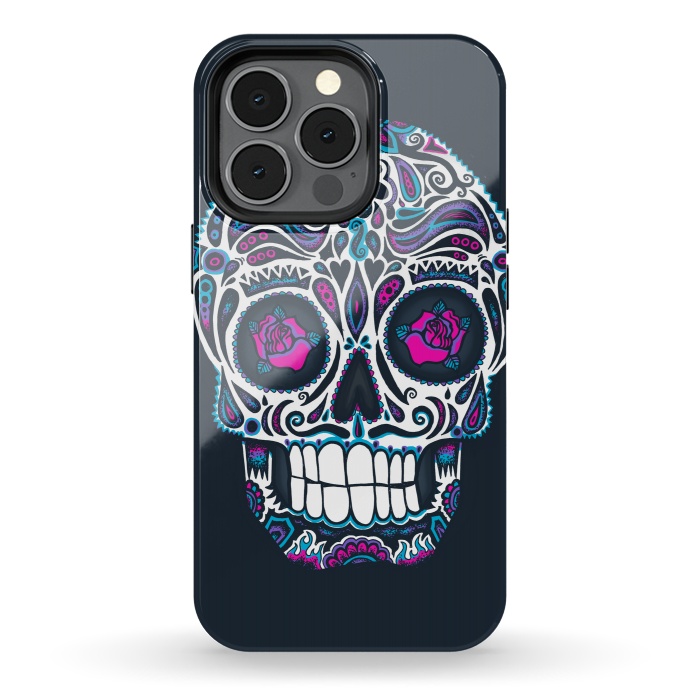 iPhone 13 pro StrongFit Calavera IV Neon  by Wotto