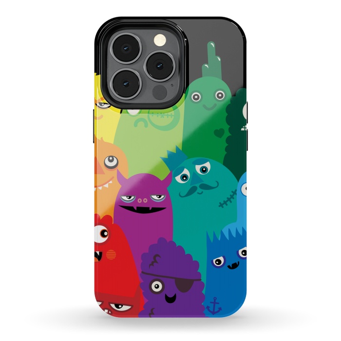 iPhone 13 pro StrongFit Phone full of Monsters by Wotto