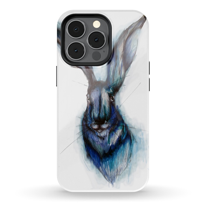 iPhone 13 pro StrongFit Blue Hare by ECMazur 