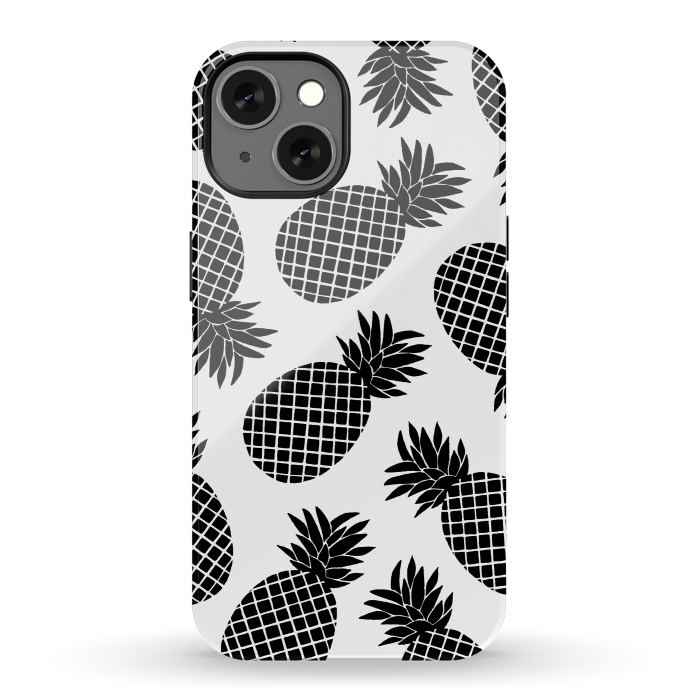 iPhone 13 StrongFit Pineapple In Black  by Amaya Brydon