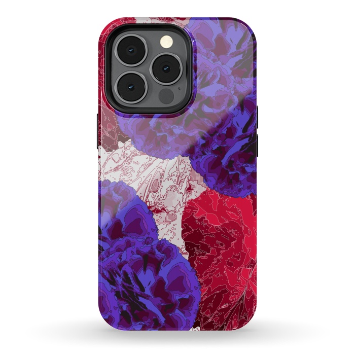 iPhone 13 pro StrongFit Outlined Flowers by Zala Farah