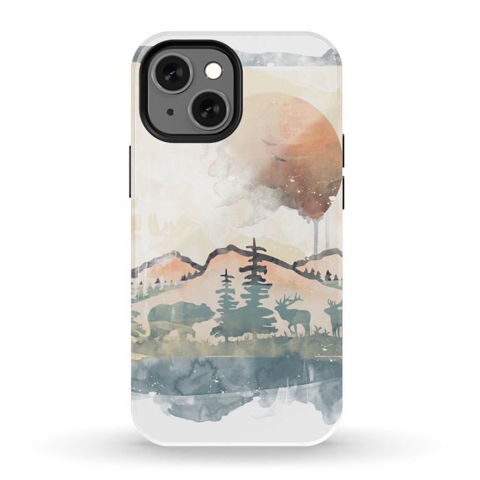 iPhone 13 mini StrongFit FRAMED SCENERY by Elizabeth Dioquinto