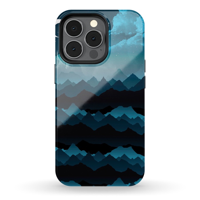 iPhone 13 pro StrongFit Midnight Blue by Elizabeth Dioquinto