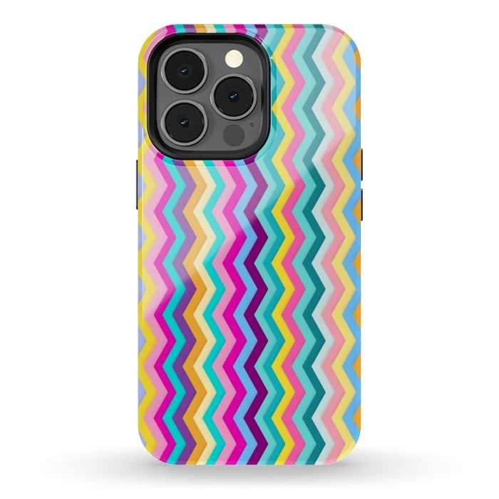 iPhone 13 pro StrongFit Zigzag by Elizabeth Dioquinto