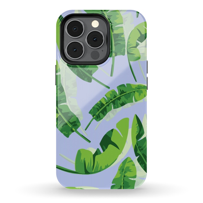 iPhone 13 pro StrongFit Banana Leaf Blue by MUKTA LATA BARUA