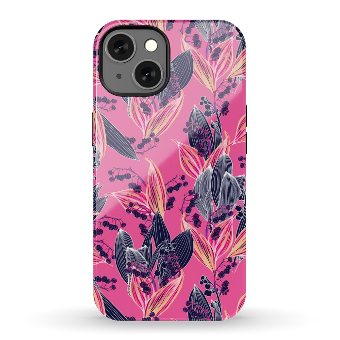 iPhone 13 StrongFit Acidic Floral by Victoria Krupp-Rombalski
