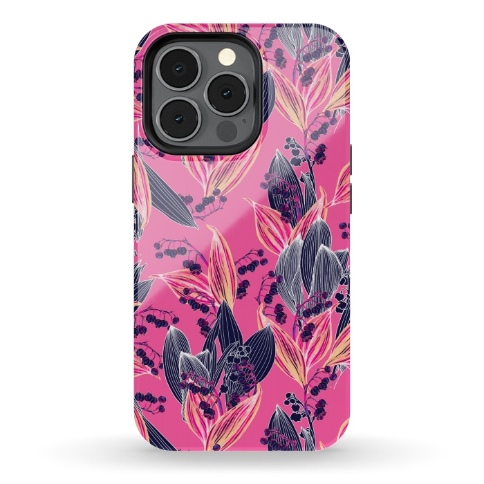 iPhone 13 pro StrongFit Acidic Floral by Victoria Krupp-Rombalski