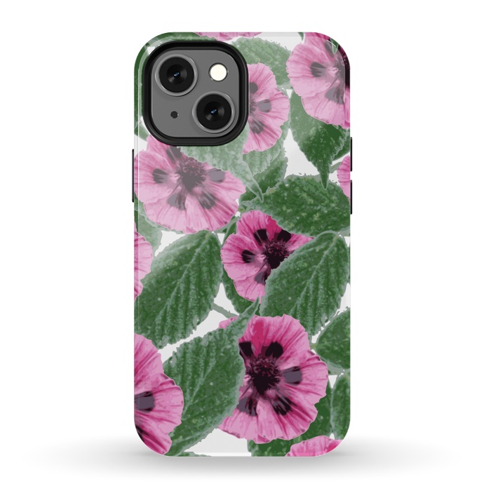 iPhone 13 mini StrongFit Pink Poppies by Zala Farah