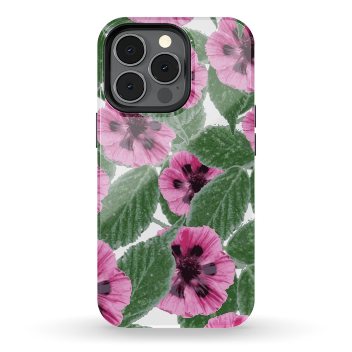 iPhone 13 pro StrongFit Pink Poppies by Zala Farah
