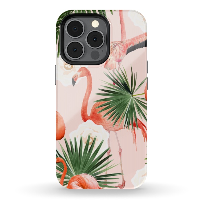iPhone 13 pro StrongFit Flamingo Guava by Uma Prabhakar Gokhale