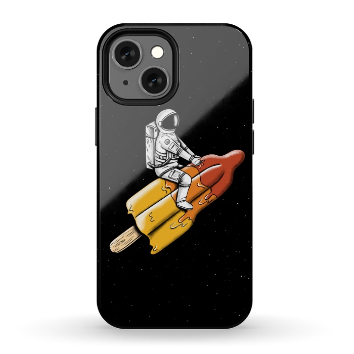 iPhone 13 mini StrongFit Astronaut Melted Rocket by Coffee Man