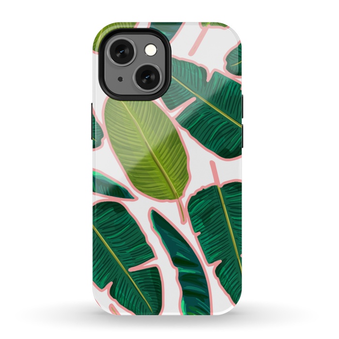 iPhone 13 mini StrongFit Banana Leaf Blush by Uma Prabhakar Gokhale