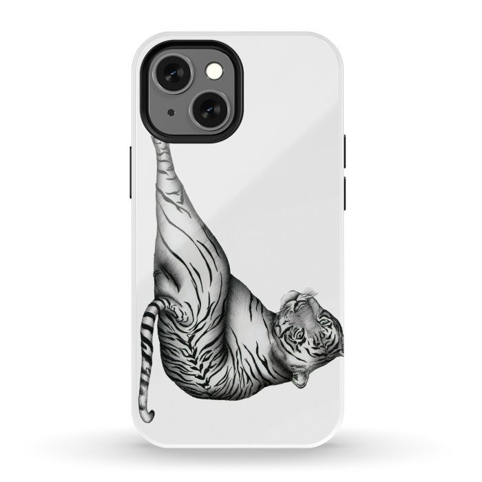 iPhone 13 mini StrongFit The Hunter | Tiger by ECMazur 