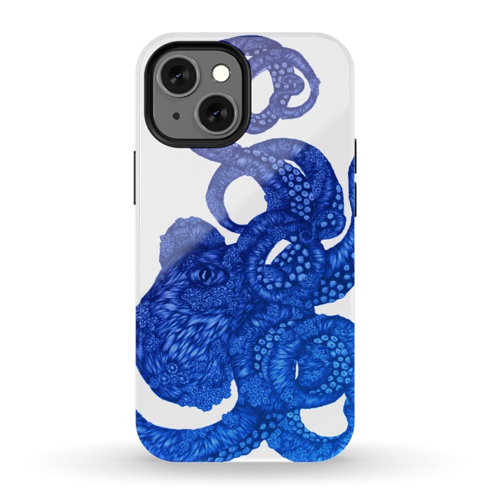 iPhone 13 mini StrongFit Ombre Octopus by ECMazur 