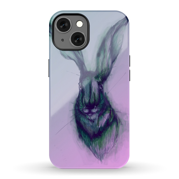 iPhone 13 StrongFit Watercolor Hare by ECMazur 