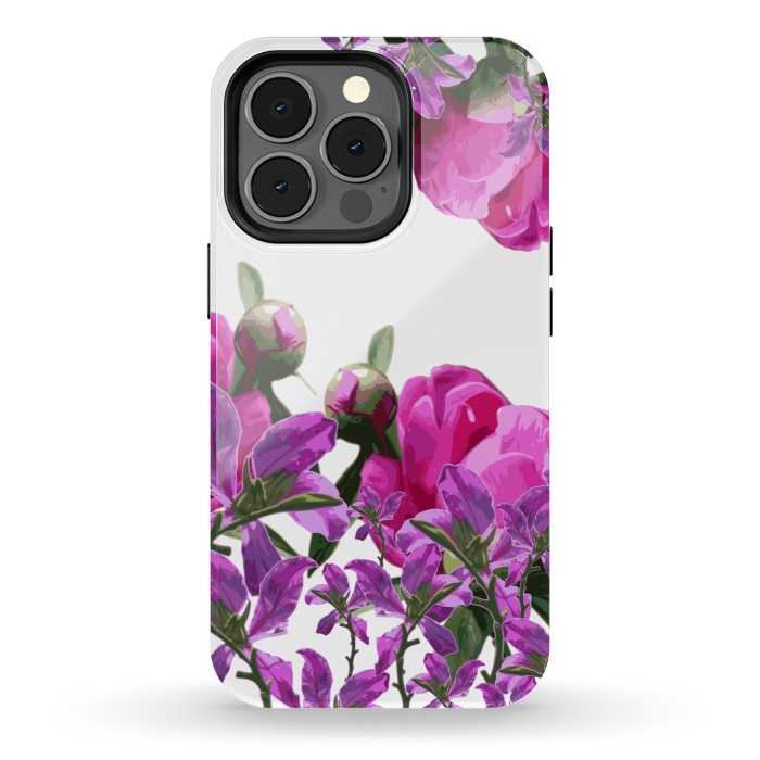 iPhone 13 pro StrongFit Hiding Pink Flowers by Zala Farah