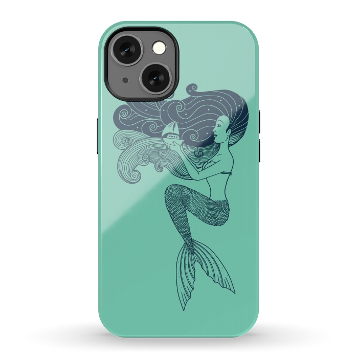 iPhone 13 StrongFit Mermaid Night green by Coffee Man