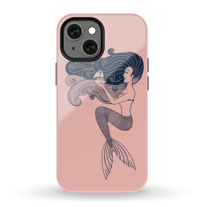 iPhone 13 mini StrongFit Mermaid Rose by Coffee Man