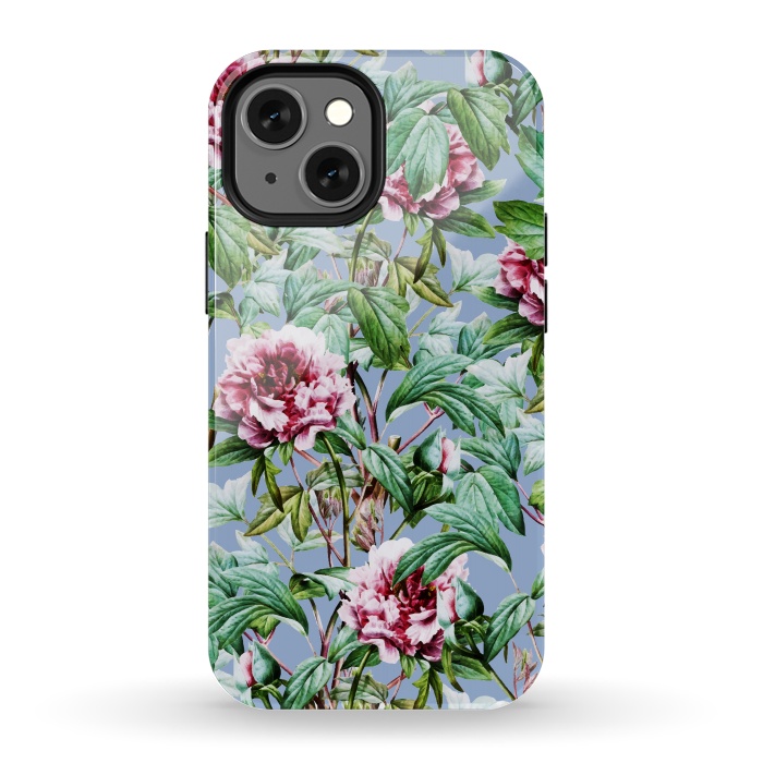 iPhone 13 mini StrongFit Frosty Florals by Uma Prabhakar Gokhale