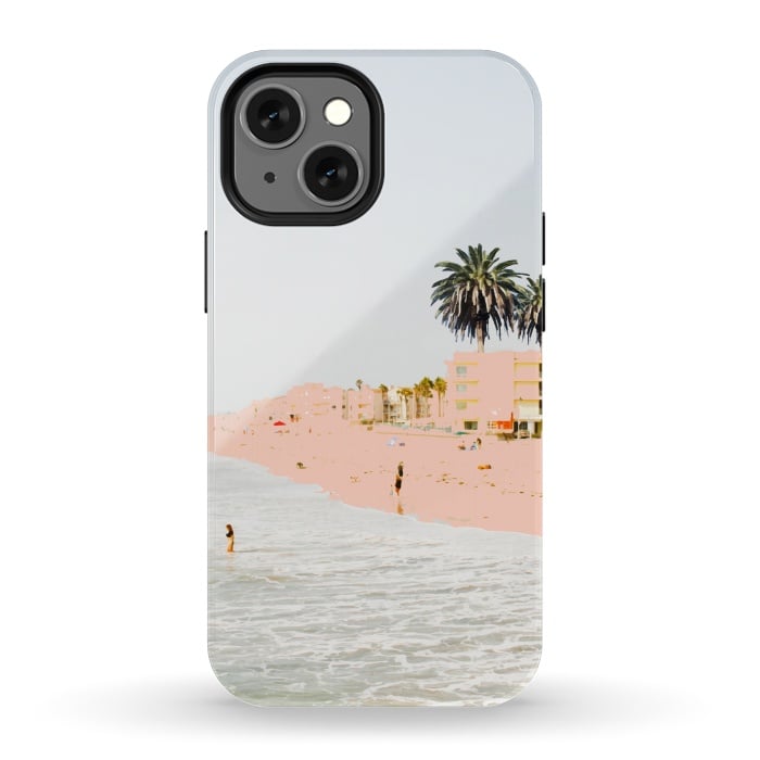 iPhone 13 mini StrongFit Pink Beach by Uma Prabhakar Gokhale