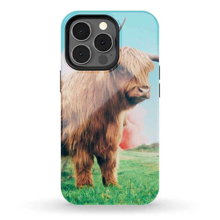 iPhone 13 pro StrongFit Highland Cow by Uma Prabhakar Gokhale