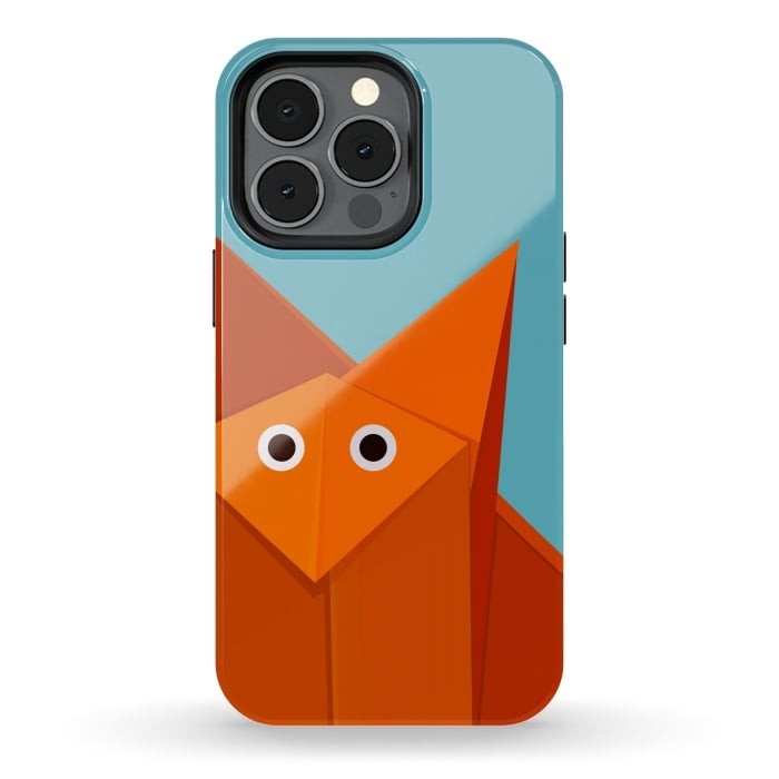 iPhone 13 pro StrongFit Cute Origami Fox by Boriana Giormova