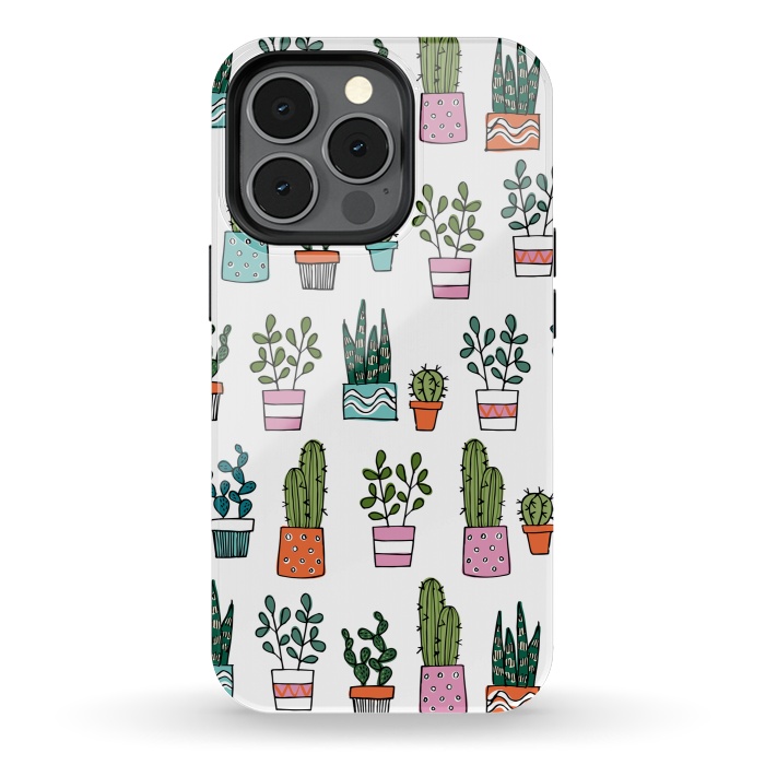 iPhone 13 pro StrongFit cacti in pots 2 by Laura Grant