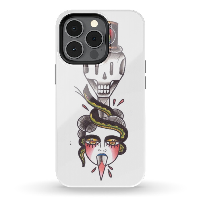iPhone 13 pro StrongFit Skull dagger snake by Evaldas Gulbinas 