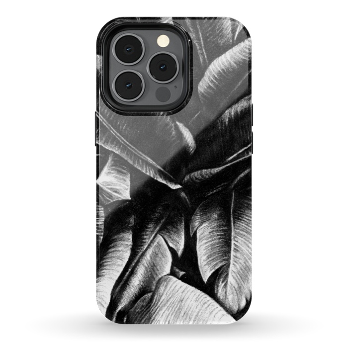 iPhone 13 pro StrongFit Dark Leaves by Caitlin Workman