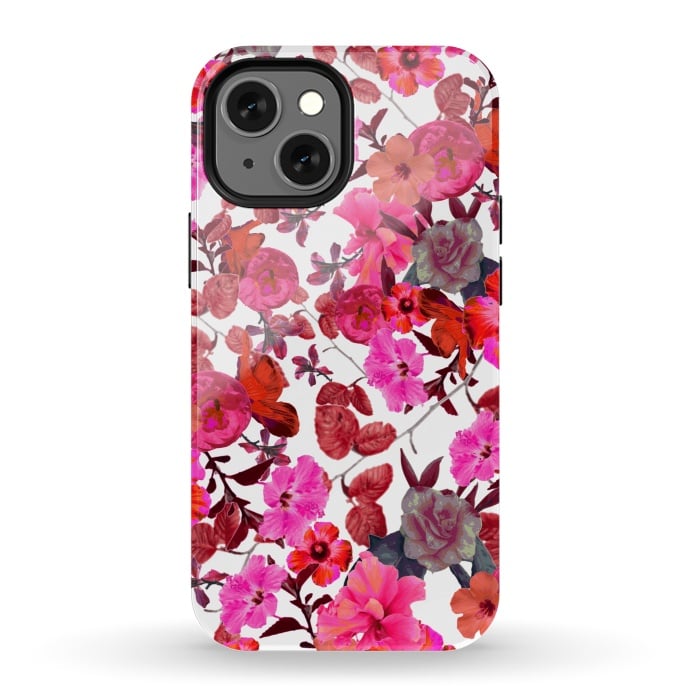 iPhone 13 mini StrongFit Zariya Flower Garden (Pink) by Zala Farah