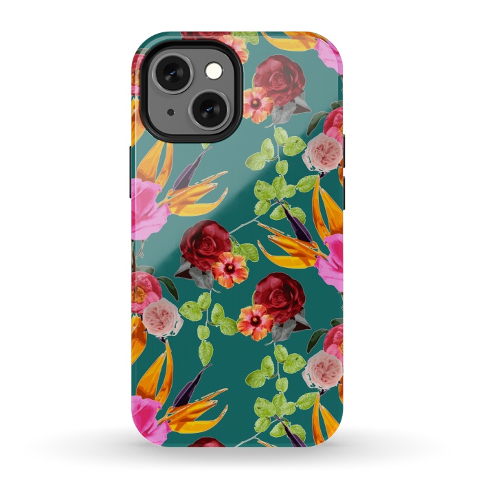 iPhone 13 mini StrongFit Chaman Garden (Green) by Zala Farah