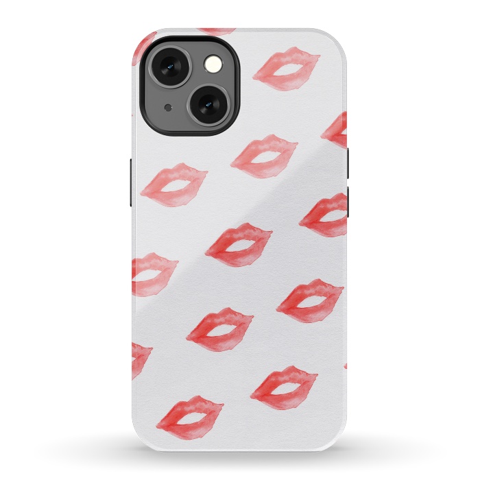 iPhone 13 StrongFit Lips Red by Caitlin Workman