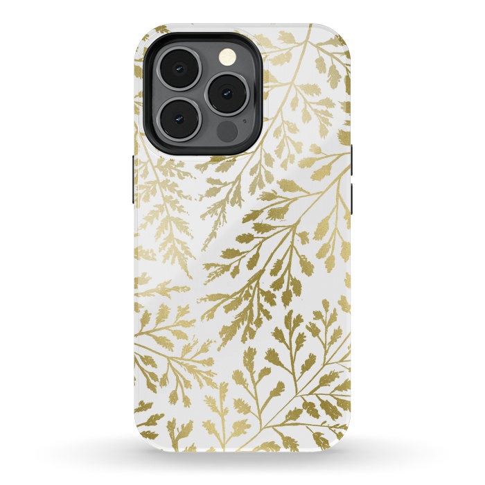 iPhone 13 pro StrongFit Foliage Gold by Caitlin Workman