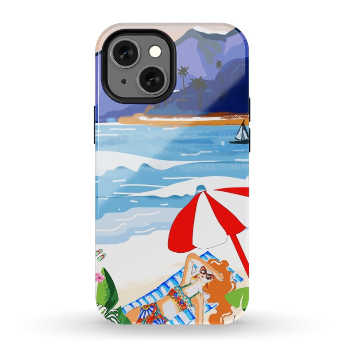 iPhone 13 mini StrongFit Beach Holiday 3 by MUKTA LATA BARUA