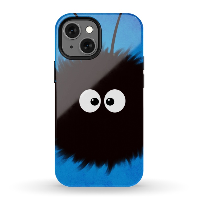 iPhone 13 mini StrongFit Blue Cute Dazzled Bug Character by Boriana Giormova