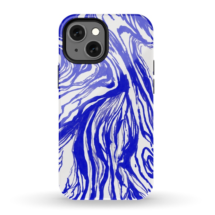 iPhone 13 mini StrongFit Marble Royal by Caitlin Workman