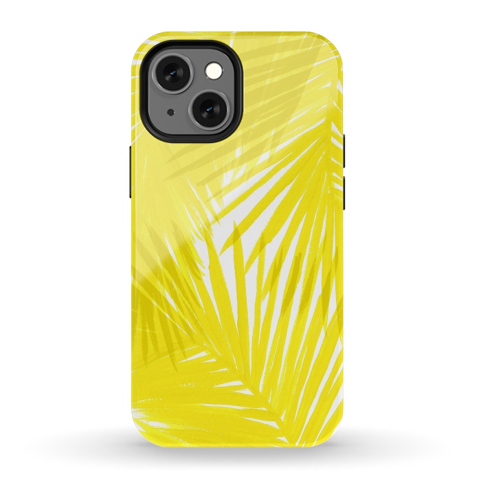 iPhone 13 mini StrongFit Yellow Palms by Caitlin Workman