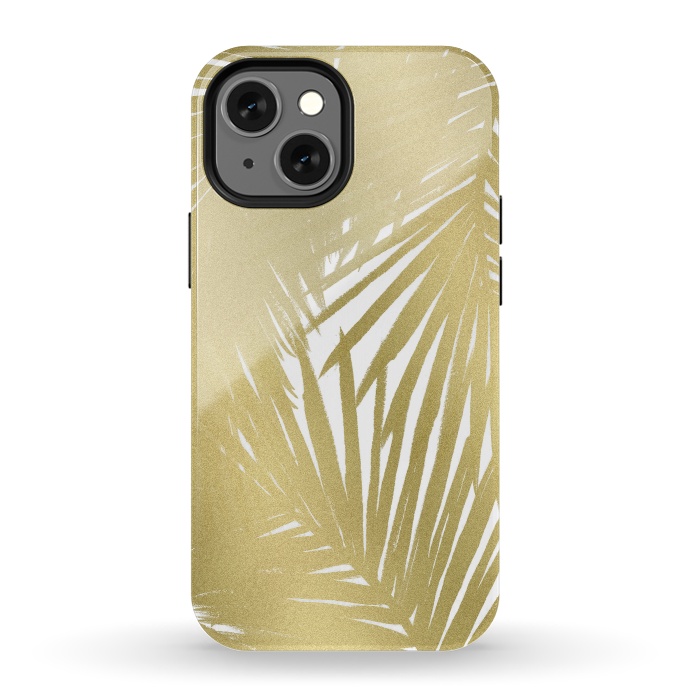 iPhone 13 mini StrongFit Gold Palms by Caitlin Workman