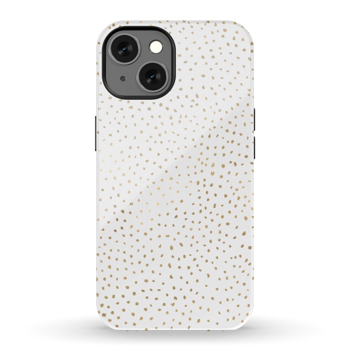iPhone 13 StrongFit Dotted Gold by Caitlin Workman