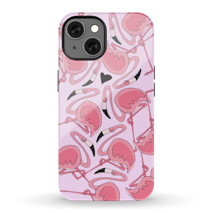 iPhone 13 StrongFit Flamingo Love by Alice De Marco