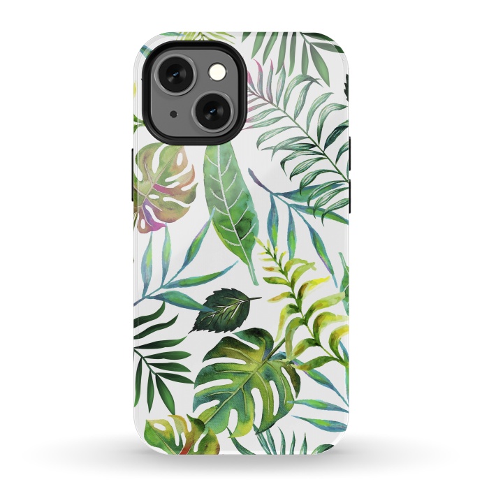 iPhone 13 mini StrongFit Tropical Flora by Uma Prabhakar Gokhale