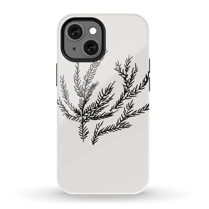 iPhone 13 mini StrongFit Summer Coral Fern by Caitlin Workman