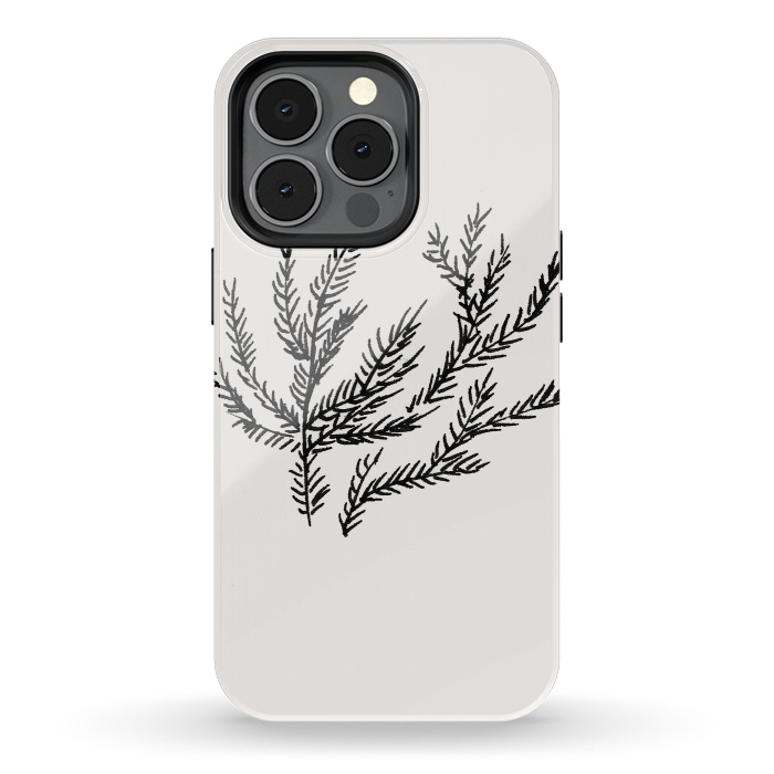 iPhone 13 pro StrongFit Summer Coral Fern by Caitlin Workman