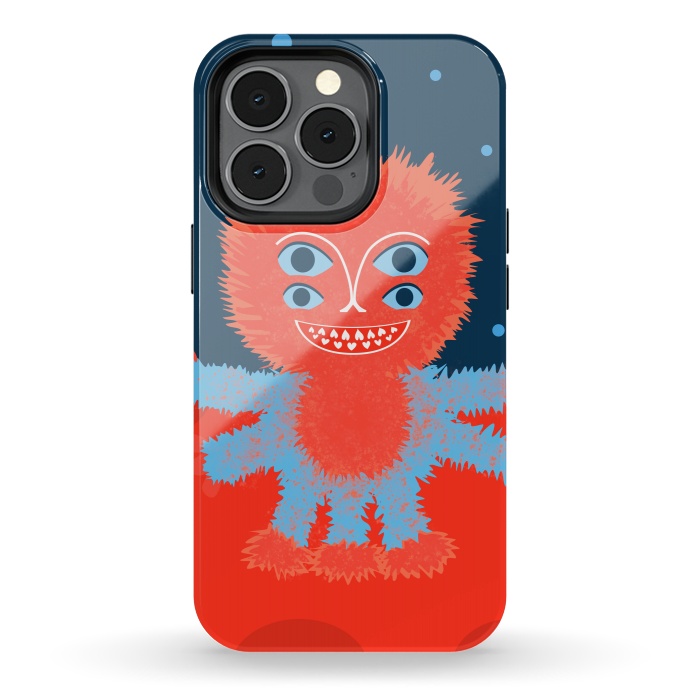 iPhone 13 pro StrongFit Cute Furry Cartoon Alien Character by Boriana Giormova