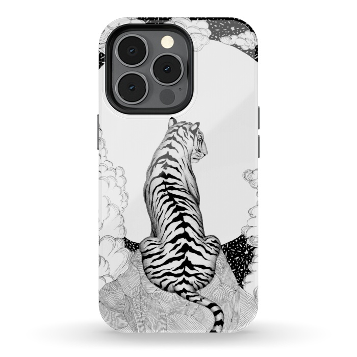 iPhone 13 pro StrongFit Tiger Moon by ECMazur 